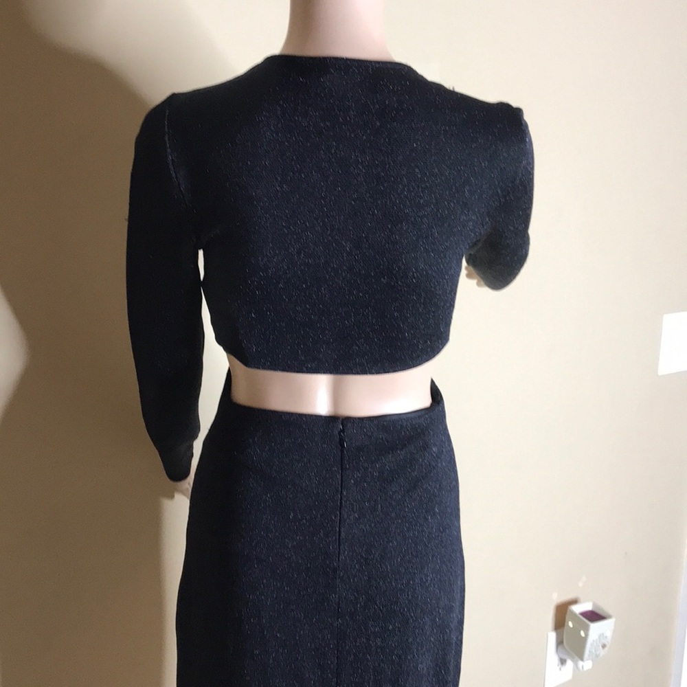 Express Long Black Dress Size 4 Lower Back Out - Picture 6 of 8